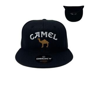 Camel Snapback Hat All Black
